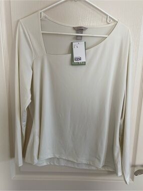 H&M Women's Long Sleeve Top in White
